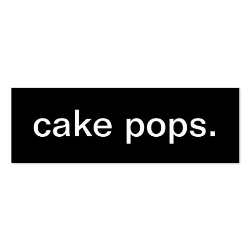 Cake Pop Business Card
