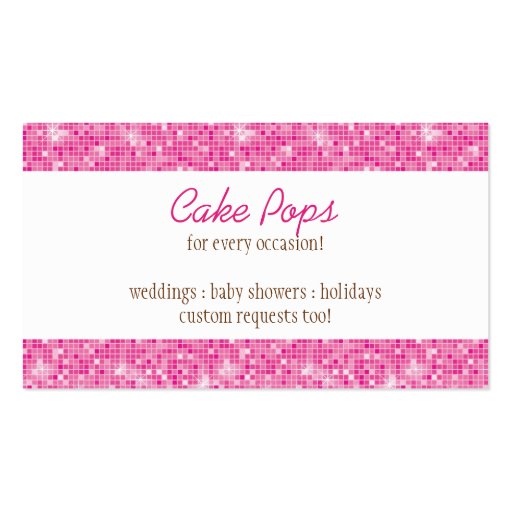 Cake Pops Bakery : Business Card (back side)