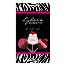 Cake Pops Bakery Business Cards