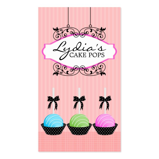 Cake Pops Bakery Business Cards