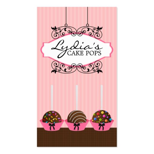 Cake Pops Bakery Business Cards