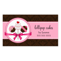 Cake Pops Bakery Business Cards