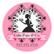 Cake Pops Bakery Stickers zazzle_sticker