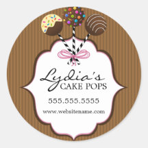 Cake Pops Bakery Stickers