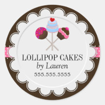 Cake Pops Bakery Stickers