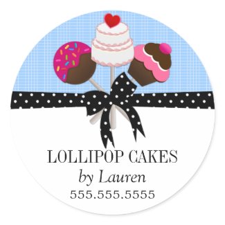 Cake Pops Blue Stickers sticker