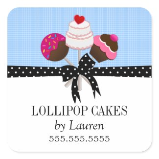 Cake Pops Blue Stickers sticker