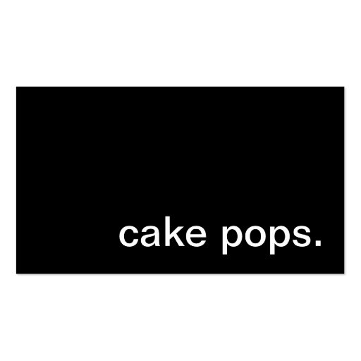 Cake Pops Business Card