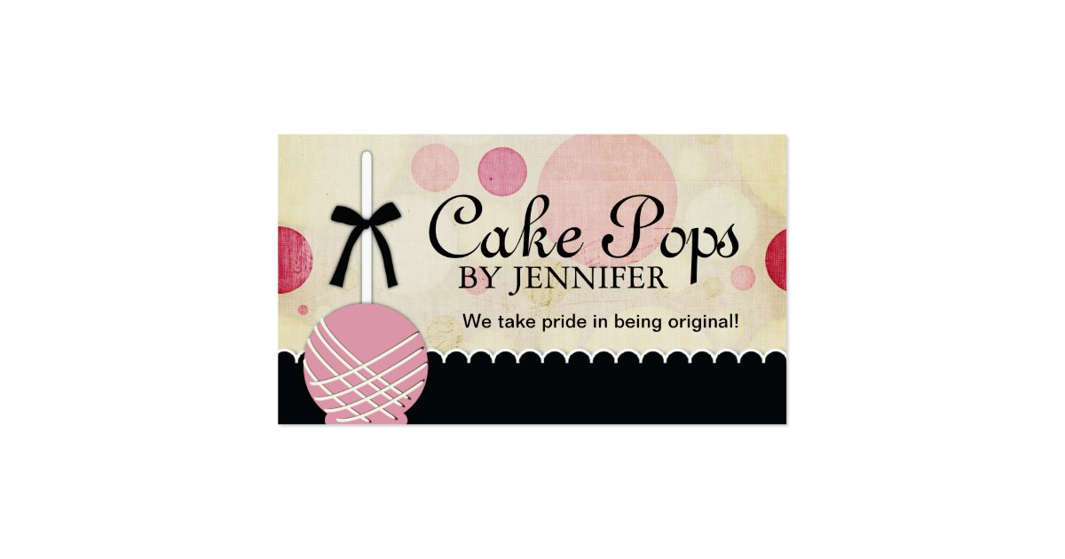 Cake Pops Business Cards Zazzle