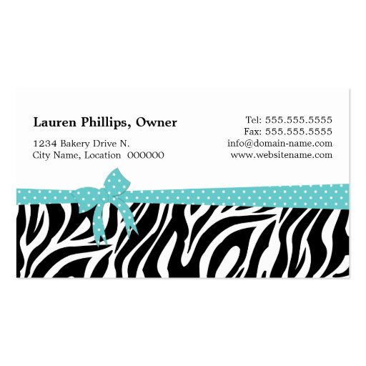 Cake Pops Business Cards (back side)