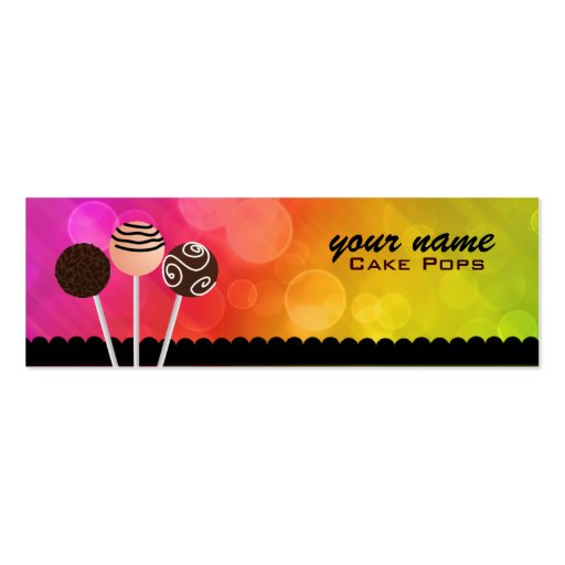 Cake Pops Business Cards Bookmarks (front side)