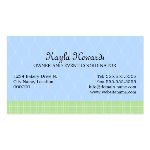 Cake Pops Cupcake Dessert Tables Business Cards (back side)