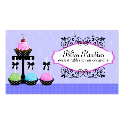 Cake Pops Dessert Tables Business Cards