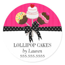 Cake Pops Fuchsia Stickers