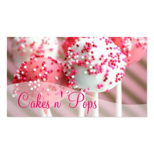 Cake Pops Shop Cupcakes Bakery Catering Business Card Templates (front side)