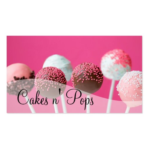 Cake Pops Shop Cupcakes Bakery Catering Business Card Template (front side)