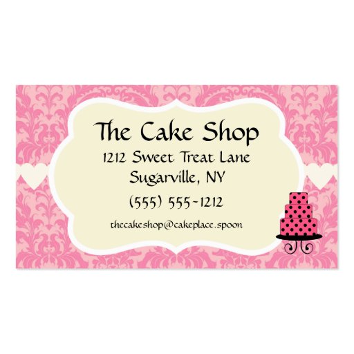 Cake Shop Baker Bakery Business Cards