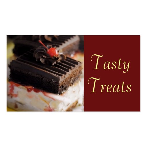 cake,Tasty, Treats, bakery, yummy, bussiness card Business Cards