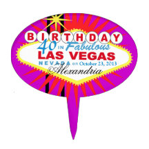 CAKE TOPPER Las Vegas 40th Birthday