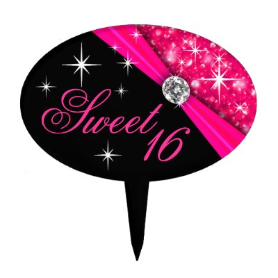 CAKE TOPPER Sweet 16 Bling