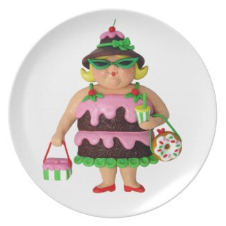 Cake Woman Party Plates