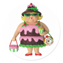 Cake Woman stickers