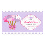 Cakepop Queen Bakery Lavender and Fuchsia Business Card