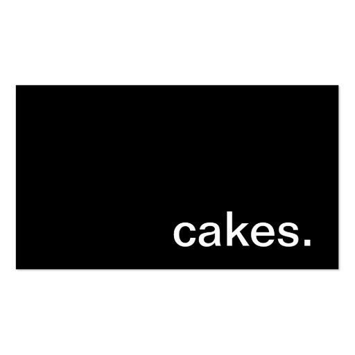 Cakes Business Card (front side)
