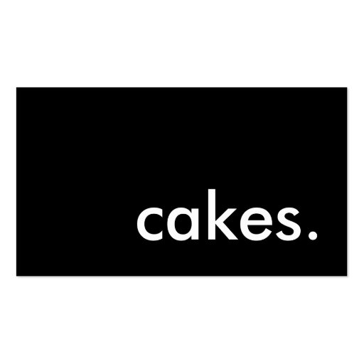 cakes. (color customizable) business card