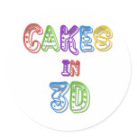 Cakes in 3D logo 2 stickers