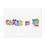 Cakes in 3D logo 4 postcards