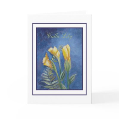 cala lily card by klocke