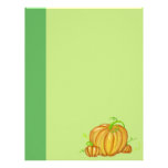 Calabazas pintadas vibrantes en verde membretes personalizados