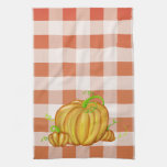 Calabazas pintadas vibrantes toallas de cocina