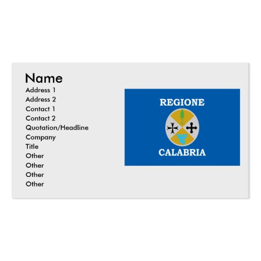 Calabria, Italy Business Card