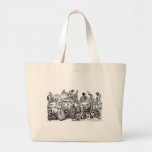 Calavera Bicyclists circa late 1800's Mexico Canvas Bags