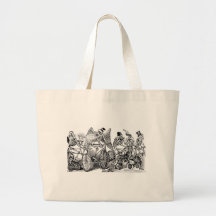 Calavera Bicyclists circa late 1800's Mexico Canvas Bags