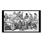 Calavera Bicyclists circa late 1800's Mexico Business Card Template