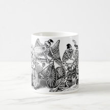 Calavera Bicyclists circa late 1800's Mexico Coffee Mug
