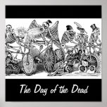 Calavera Bicyclists circa late 1800's Mexico Poster