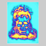 Calavera Calabera colorfull postcard postcards