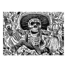 Calavera Day of the Dead Custom Announcement