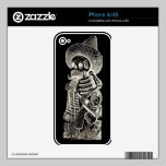 Calavera De Madero Negative iphone 4/4S Skin skins