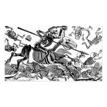 "Calavera of Don Quixote" circa early 1900's Business Card Template