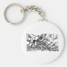 "Calavera of Don Quixote" circa early 1900's Key Chains
