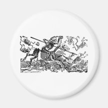 "Calavera of Don Quixote" circa early 1900's Fridge Magnet