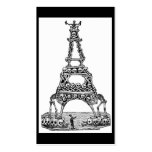 Calavera of the Eiffel Tower c. late 1800's Business Card Template