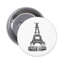 Calavera of the Eiffel Tower c. late 1800's Pin
