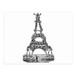 Calavera of the Eiffel Tower c. late 1800's Post Cards