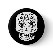 Calavera Sugar Skull buttons